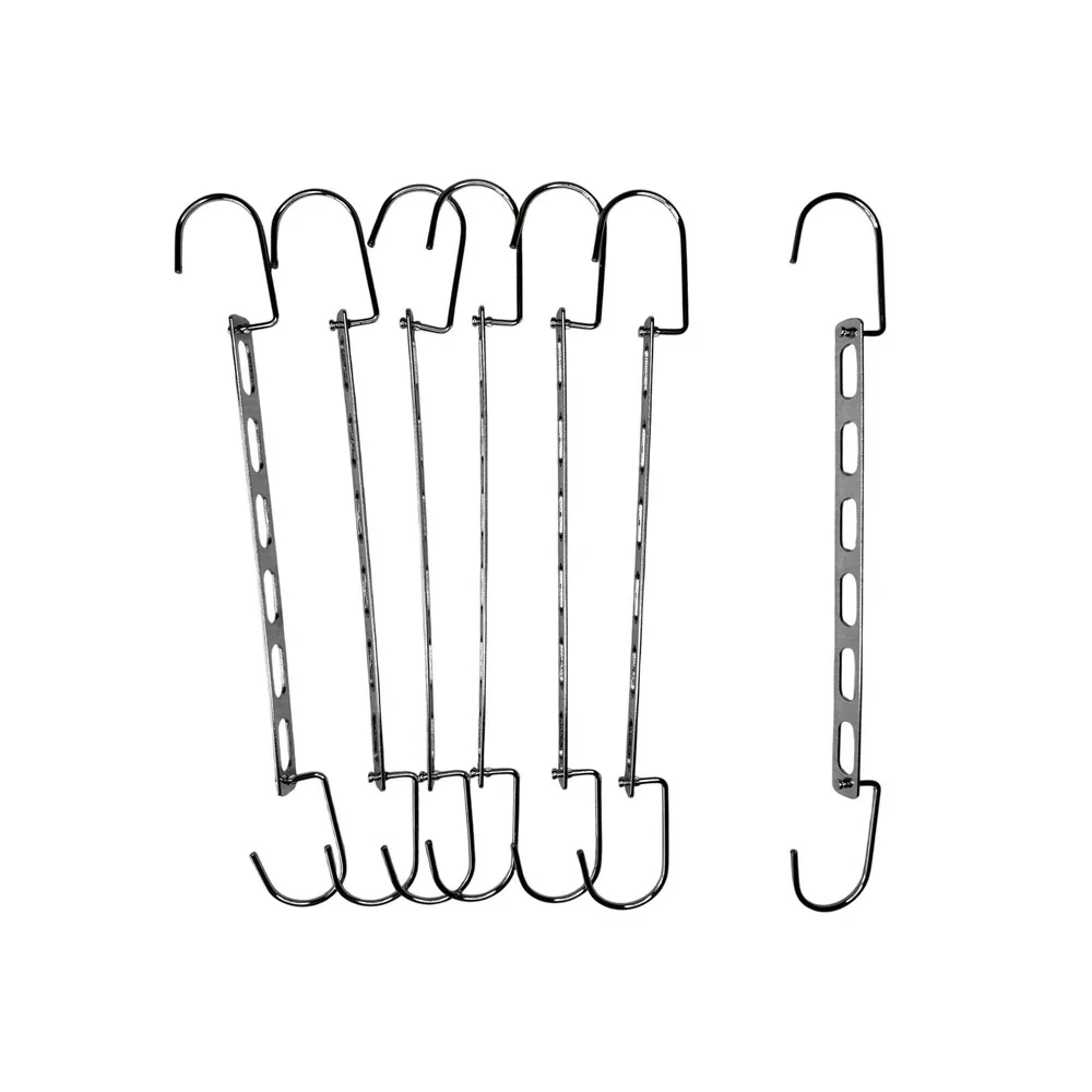 6 Metal Magic Hangers Closet Organizer Storage Solutions Space Saving Hooks NEW